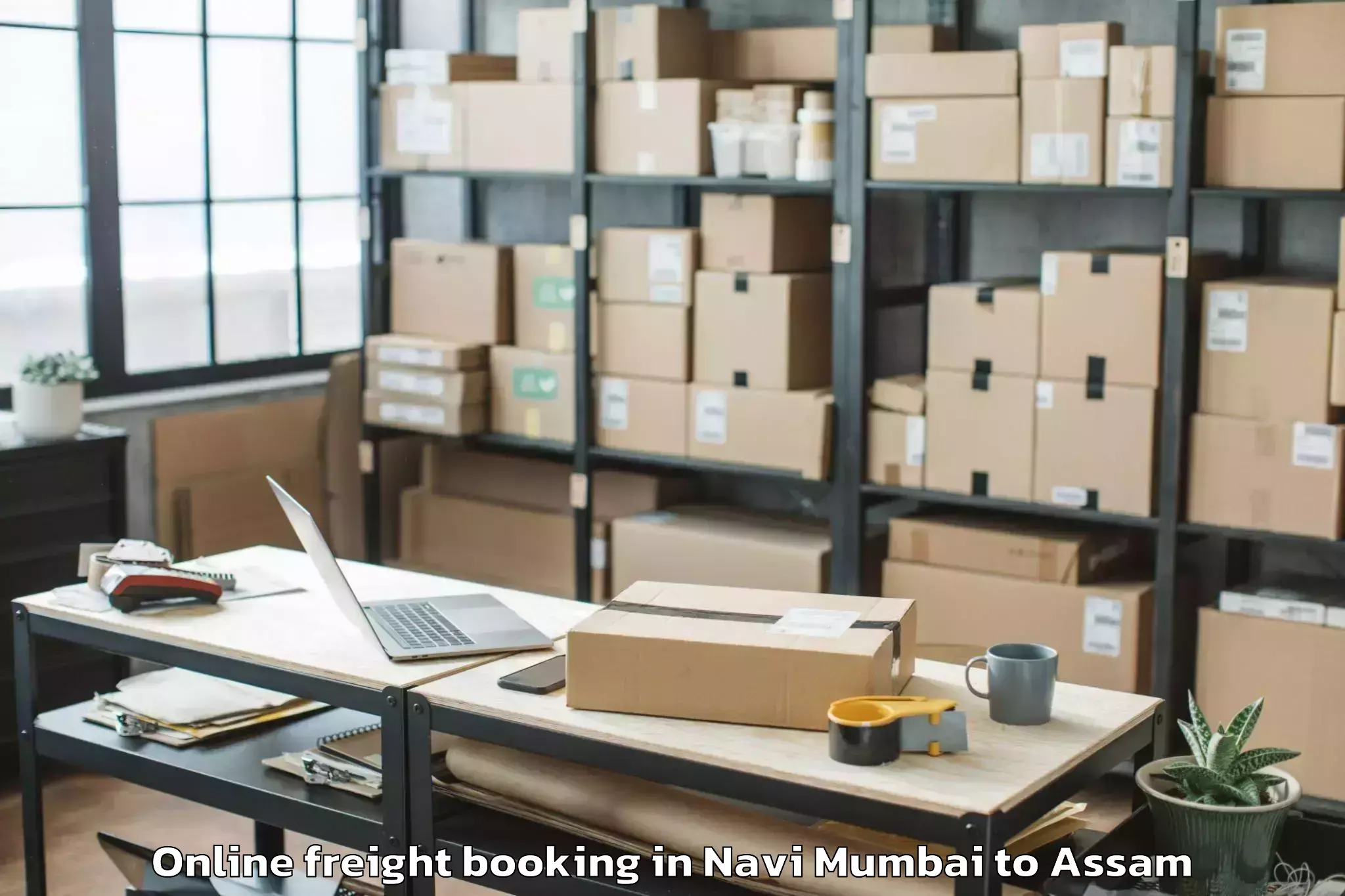 Trusted Navi Mumbai to Hojai Online Freight Booking